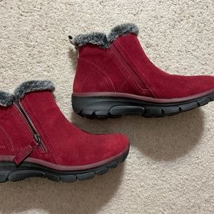 Red Skechers ladies booties size 7